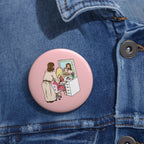 Getting Ready With Jesus Button Pin