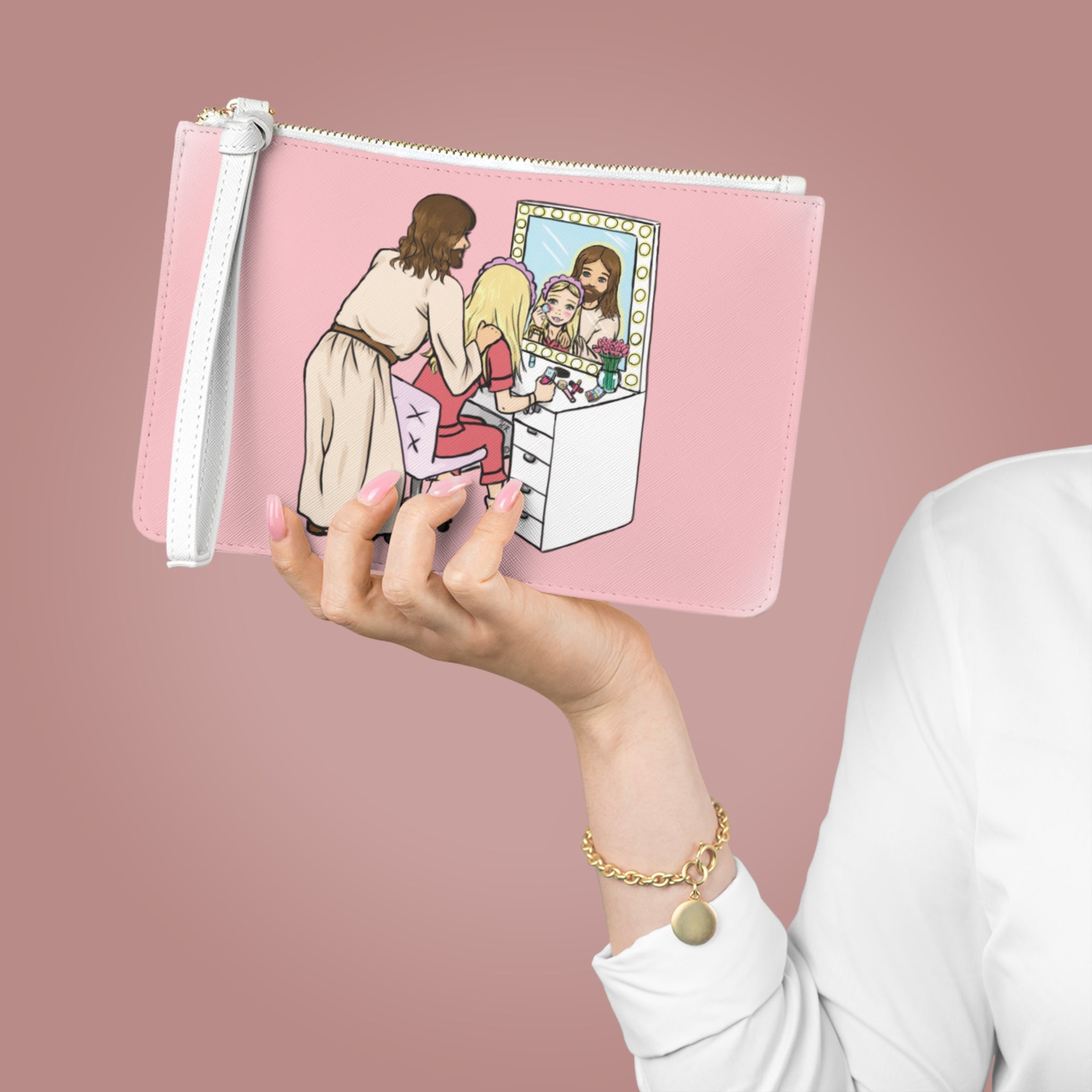 Getting Ready With Jesus Clutch Bag