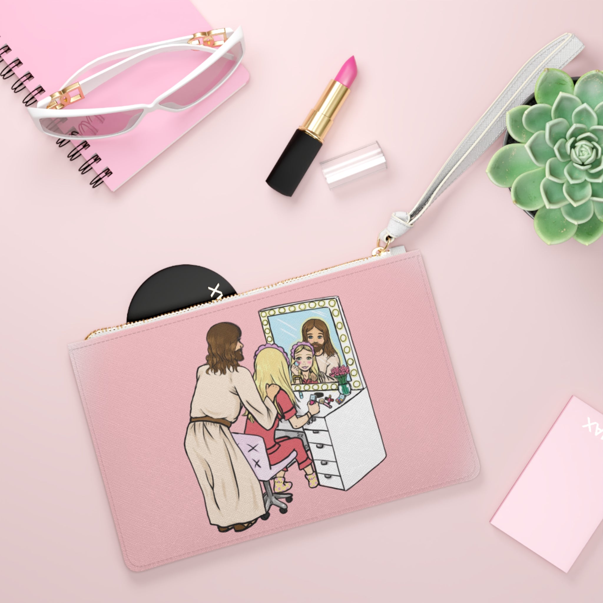 Getting Ready With Jesus Clutch Bag